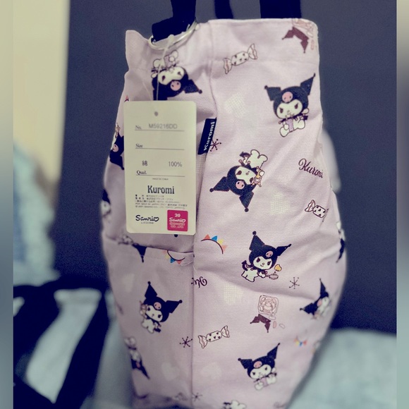 Kurumi by Sanrio Tote Bag Shoulder Bag Handbag Canvas Fabric - Picture 6 of 8